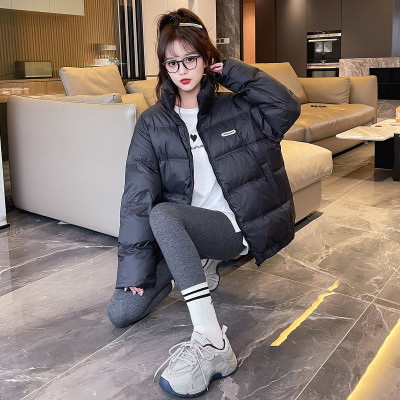 [1折价129.9元,叠加优惠券]秋冬女立领背后字母羽绒服无性别羽绒韩版气质