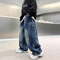 男童春装裤子2026新款中大童春秋款男孩春季儿童牛仔裤痞帅风