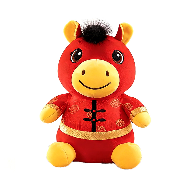 原环 马年吉祥物公仔玩偶 个