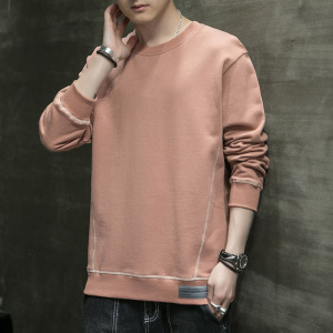 男装春秋季圆领卫衣韩版潮牌学生纯色打底衫情侣装套头长袖卫衣男