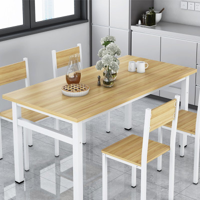 域赢餐桌椅组合简约快餐店餐厅桌椅小户型家用饭桌椅(含椅子)140*60*74