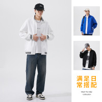 春秋季新款卫衣男立领运动休闲开衫宽松百搭外套美式夹克男装上衣