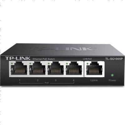 TP-LINKTL-SG1005P4口5口全千兆POE网络交换机网线供电48V无线AP监控电脑办公tplink