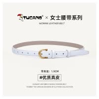 啄木鸟女士小皮带真皮2025新款牛皮设计感小众配牛仔裤裙子细腰带