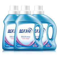 [免邮]蓝月亮 深层洁净洗衣液1kg*3瓶 薰衣草香 深层洁净 强效去污 护衣护色 低泡易漂 温和不伤手
