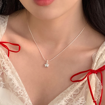 纯银女锁骨颈链日常百搭配裙子高级感沈星回星星小项链不掉色送女朋友老婆情人节七夕生日礼物