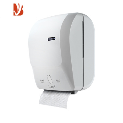 三维工匠出纸机智能感应擦手纸盒壁挂式卫生间纸巾盒挂壁式抽纸盒 PL-151064自动出纸机(带切纸功能)白色