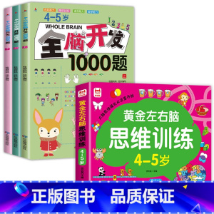 [全4册]4-5岁左右脑思维训练+全脑开发 [正版]4-5岁左右脑思维逻辑训练书 全脑开发幼儿奥数启蒙儿童专注力益智游戏