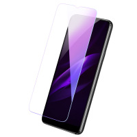 [送手机壳]轻万适用oppor17抗蓝光钢化膜防指纹高清前膜防摔玻璃手机贴膜防紫光保护膜