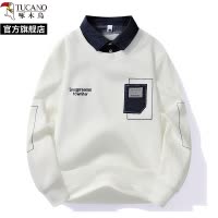 啄木鸟2024秋假两件套头长袖卫衣男士冬季新款加绒大码打底衫上衣