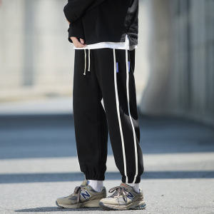 裤子男潮流秋季新款宽松休闲卫裤男束脚运动百搭小脚男裤