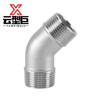 云型巨 不锈钢45°外丝弯头 不锈钢管件 304 单位:个