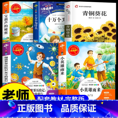 [全套5册]四年级课外阅读书籍 [正版]小英雄雨来六年级上册必读的课外书原著完整版管桦著老师阅读经典书目小学生三四五年级