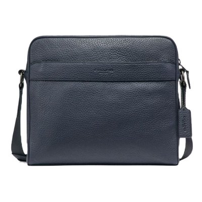 直营-蔻驰(COACH)Charles真皮/涂层帆布男士相机包拉链单肩包斜挎包手提包男包