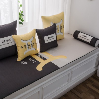 家柏饰(CORATED)北欧高密度乳胶飘窗垫窗台垫定做榻榻米阳台海绵垫沙发毯坐垫双子座定制联系客服报价（自拍不发货）