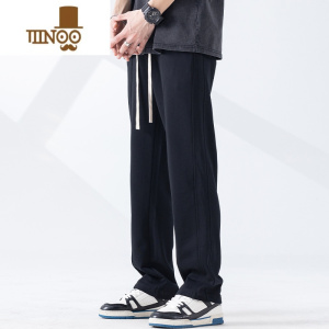 YANXUWP美式高街卫裤男生潮牌休闲垂感直筒宽松运动阔腿裤子春季款