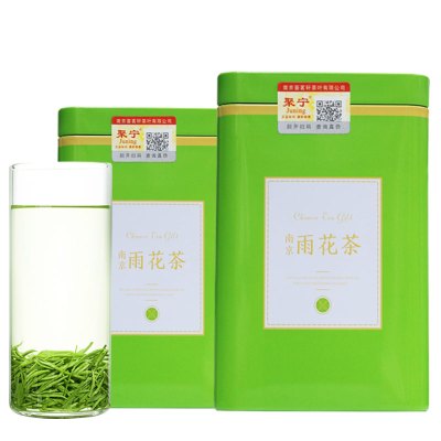 聚宁JUNING南京雨花茶2021新茶南京特产炒青绿茶清香型江苏南京茶叶100g*2罐