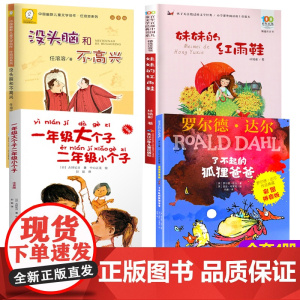全4册 没头脑和不高兴二年级下册必读课外书注音版一年级大个子和二年级小个子妹妹的红雨鞋了不起的狐狸爸爸罗尔德达尔的书带拼