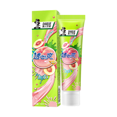 黑人透心爽冰桃牙膏160g水蜜桃子味清洁牙渍除口臭清新口气防蛀