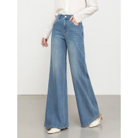 四面弹高腰显瘦喇叭裤女20266年春季韩版垂感牛仔筒喇长裤