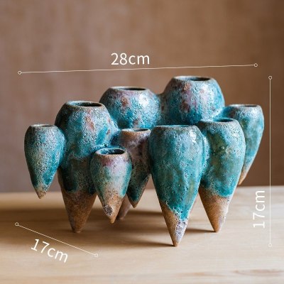 家柏饰(CORATED)悬浮陶瓷花瓶花器花盆水培装饰禅意摆件创意另类现代艺术 多孔花器(悬浮C)