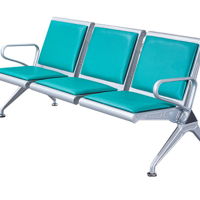 戴劲 钢制排椅机场椅加固加厚长椅候诊椅连排输液等候椅 A款三人位皮面