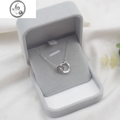 JiMis925银银莫比乌斯环项链女夏小众设计轻奢高级感锁骨链礼物送女友
