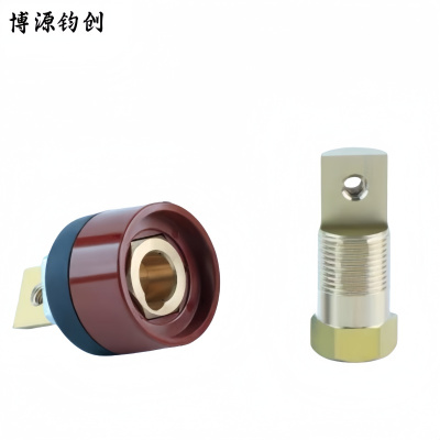 博源钧创 电焊机快速接头 DKJ35-50 55mm 红色插座 个