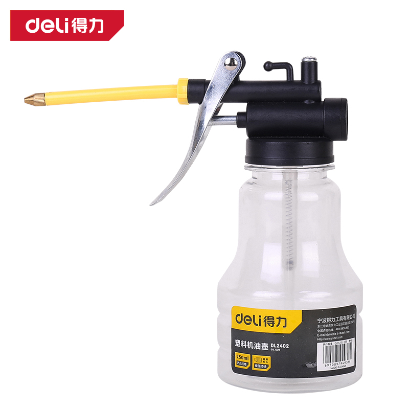 得力(deli) 250ml透明塑料机油壶(黄)DL2402