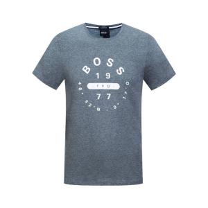 Hugo Boss纯棉徽标圆领短袖T恤男简约百搭舒适透气夏季服装