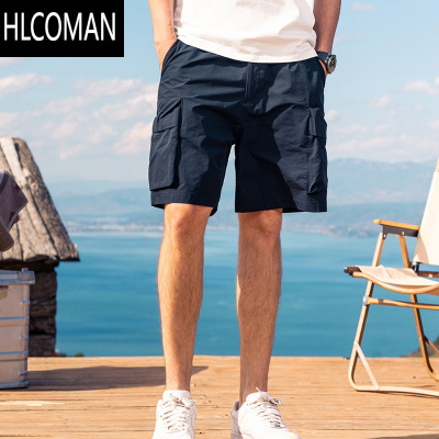 HLCOMAN轻薄运动短裤男款潮牌工装口袋裤子直筒宽松中裤夏季五分裤