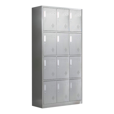 风雷动不锈钢更衣柜储物柜更衣室储物柜员工衣柜304十二门储物柜