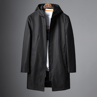 SUNTEK线下近600！白捡！秋季青年中长款派克风衣男士连帽防水夹克外套风衣