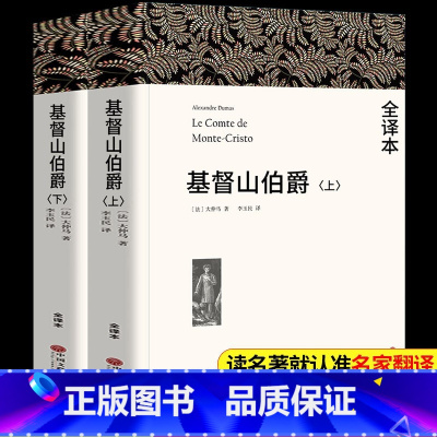 基督山伯爵(全2册) [正版]基督山伯爵书籍原版大仲马的书籍原版书精装上下册套装成人版无删减长篇小说基度山恩仇记世界名著