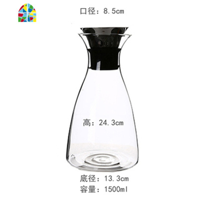 创意大容量冷水壶耐热可高温家用玻璃凉白开凉水壶客厅凉水杯套装 FENGHOU 6个大肚杯子[370ml]