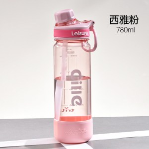 希乐大容量吸管杯运动水杯便携户外健身吨吨桶带手绳