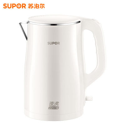 苏泊尔(SUPOR)电水壶烧水壶2200W大功率 速沸热水壶 双层防烫 1.5L电热水壶 SW-15T80S