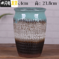 三维工匠宜兴紫砂花盆老桩多肉盆景法师盆栽透气粗陶陶瓷大号盆 灰色圆法师三色喷点 大花盆容器