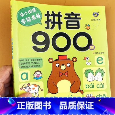 拼音900 [正版]幼小衔接入学准备成语接龙书900个成语带解释幼儿版中华成语故事大字版3-6岁启蒙认知儿童成语积累绘本