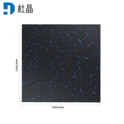 杜晶健身房橡胶地垫防滑减震隔音防砸缓冲地板健身板材100x100x2CM DJ-DD263