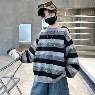 男童毛衣秋冬款新款大男孩冬装儿童装冬季加厚打底针织衫上衣