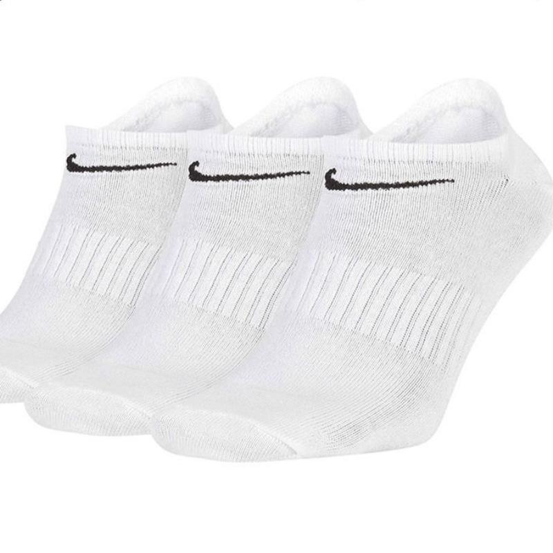NIKE耐克袜子运动休闲舒适透气男女袜三双装SX7678-100 C