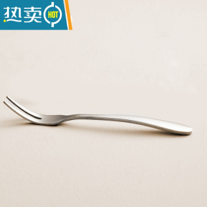 敬平水果叉子家用儿童安全不锈钢小叉子创意蛋糕叉套装轻奢水果签果叉 [1只体验装]升级加厚304水果叉