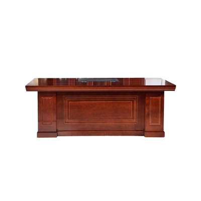 阿拉贡老板桌大班台总裁桌椅组合贴实木皮办公桌简约单人主管经理桌2.4米主桌