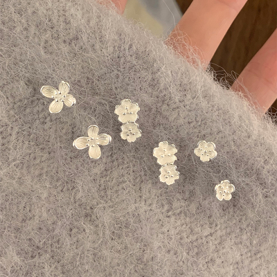 纯银花朵耳环女气质小众设计轻奢简约甜美耳饰适合春天的耳钉送女朋友老婆情人节七夕生日礼物