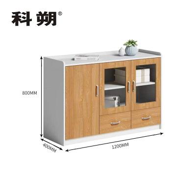 科朔 文件柜茶水柜三门柜资料柜木质办公室茶水柜KSE1226