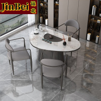 锦北岩板茶桌椅组合现代家用阳台客厅简约茶桌办公室泡茶桌 1.2桌+3主椅