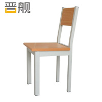 晋舰学校图书馆阅览桌防火面板钢木长条会议培训桌读书桌 阅览椅