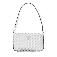 GUESS银色仿皮拉链手提迷你链条百搭通勤女士小方包