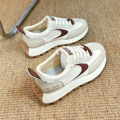 ins韩版阿甘鞋女2025春季新款学生跑步运动百搭增高老爹鞋